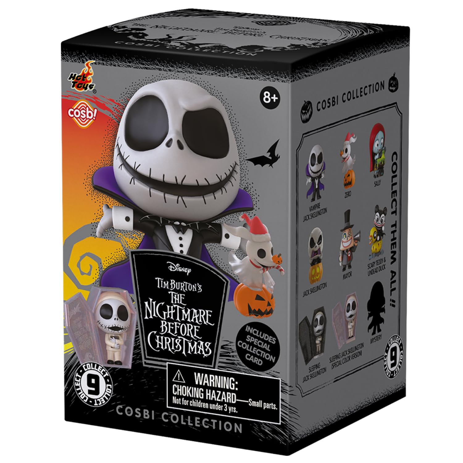 YuMe The Nightmare Before Christmas Blind Box Collectible Mini Figure | Cosbi Collection Series 2 | Official Tim Burton Disney Merchandise | Kids, Adult, Movie Surprise Toy Gift | Collect 9 Figures
