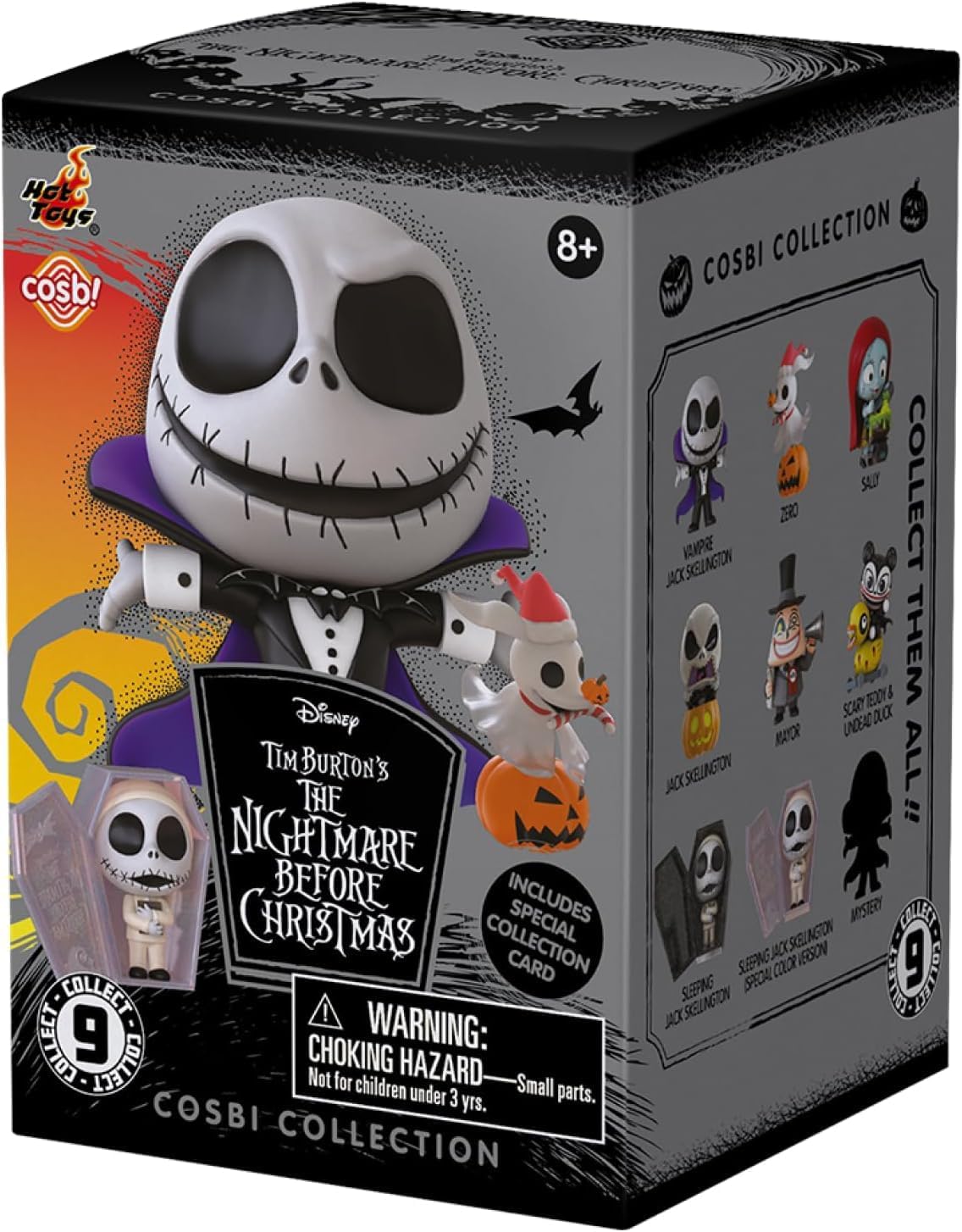 YuMe The Nightmare Before Christmas Blind Box Collectible Mini Figure | Cosbi Collection Series 2 | Official Tim Burton Disney Merchandise | Kids, Adult, Movie Surprise Toy Gift | Collect 9 Figures